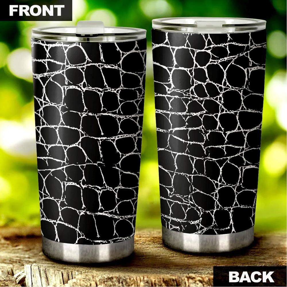 Black Skin Pattern Crocodile Tumbler Stainless Steel - Gearcarcover - 2