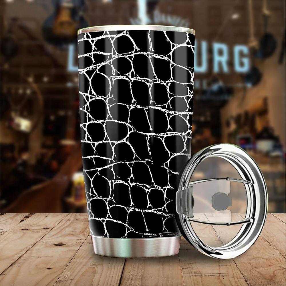 Black Skin Pattern Crocodile Tumbler Stainless Steel - Gearcarcover - 1