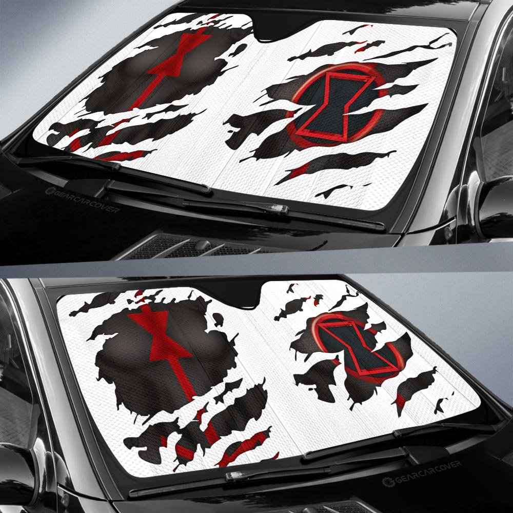 Black Widow Car Sunshade Custom Car Accessories - Gearcarcover - 2