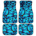 Blue Butterfly Car Floor Mats Custom Cool Car Accessories - Gearcarcover - 1