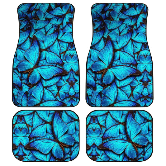 Blue Butterfly Car Floor Mats Custom Cool Car Accessories - Gearcarcover - 1