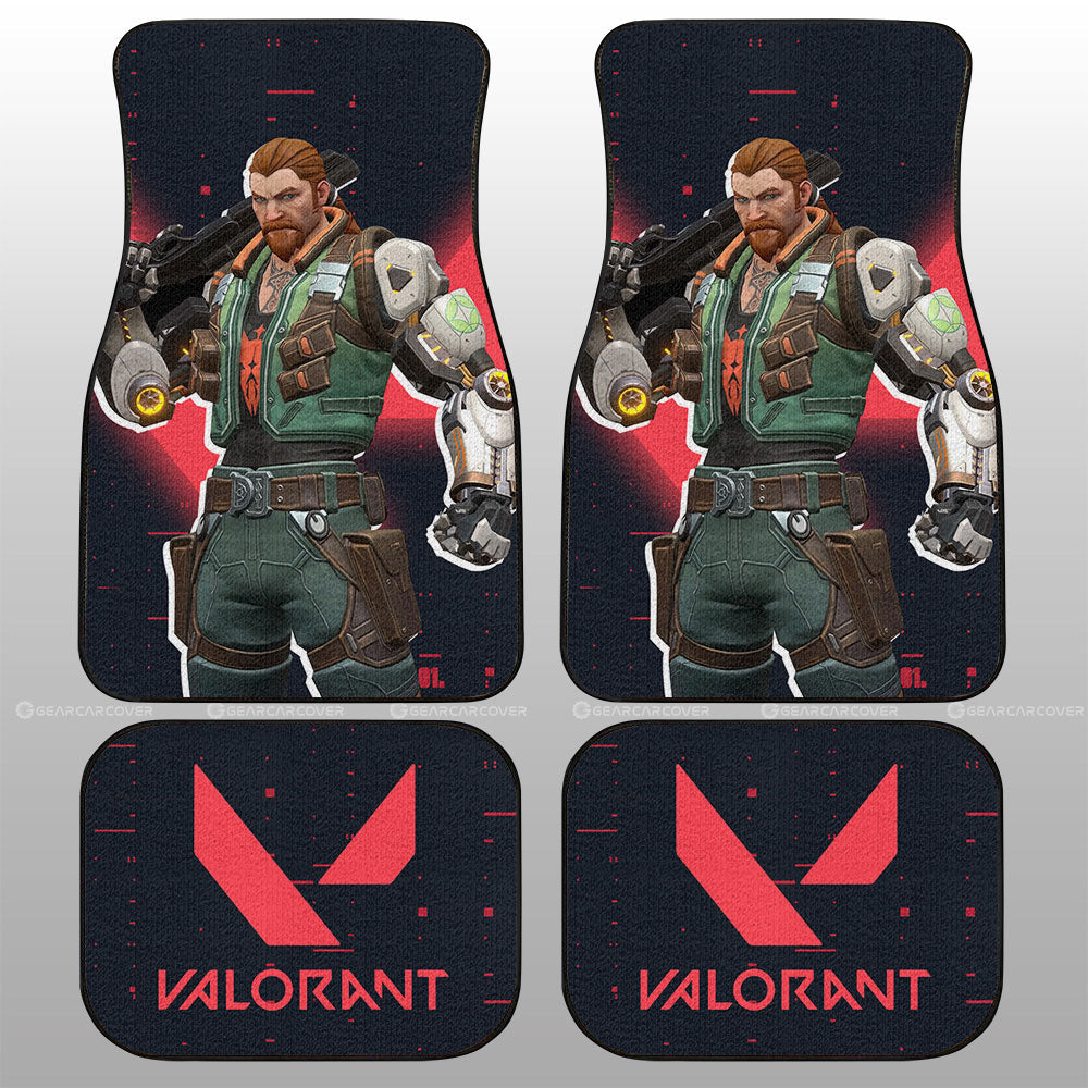 Breach Car Floor Mats Custom Valorant Agent - Gearcarcover - 1