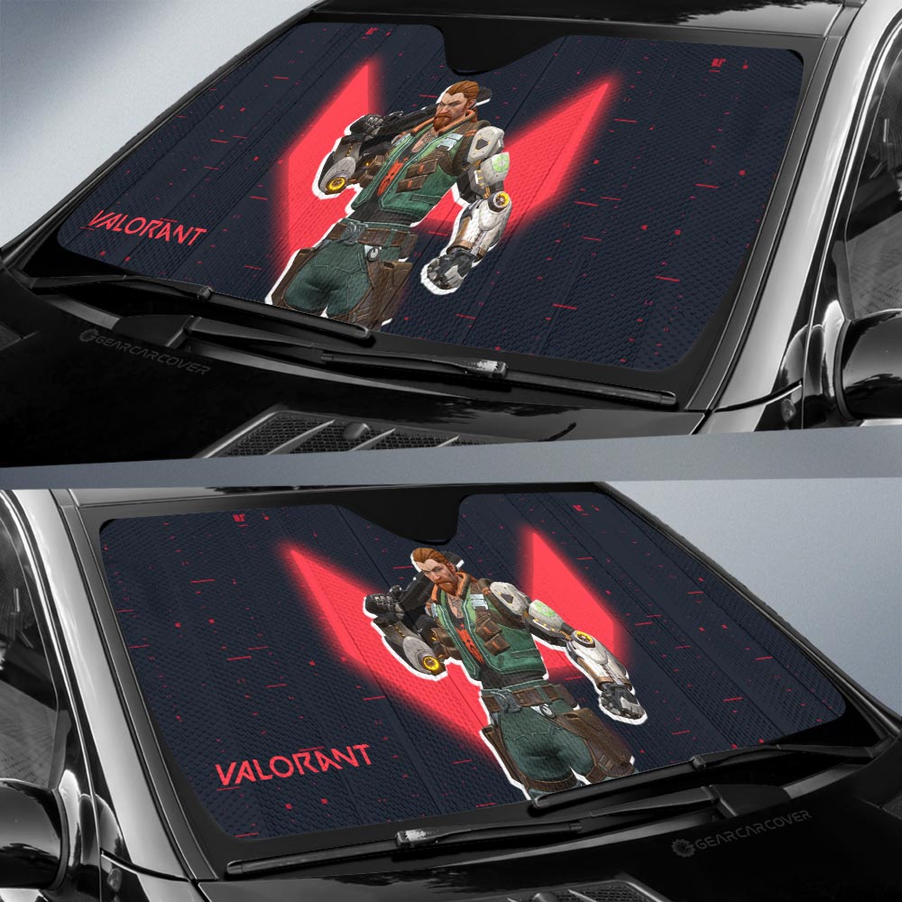 Breach Car Sunshade Custom Valorant Agent - Gearcarcover - 2