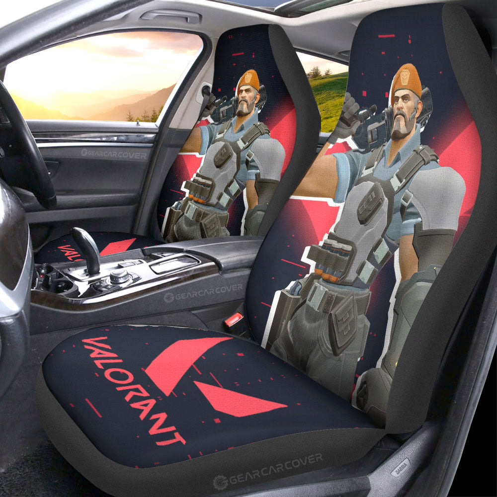 Brimstone Car Seat Covers Custom Valorant Agent - Gearcarcover - 3