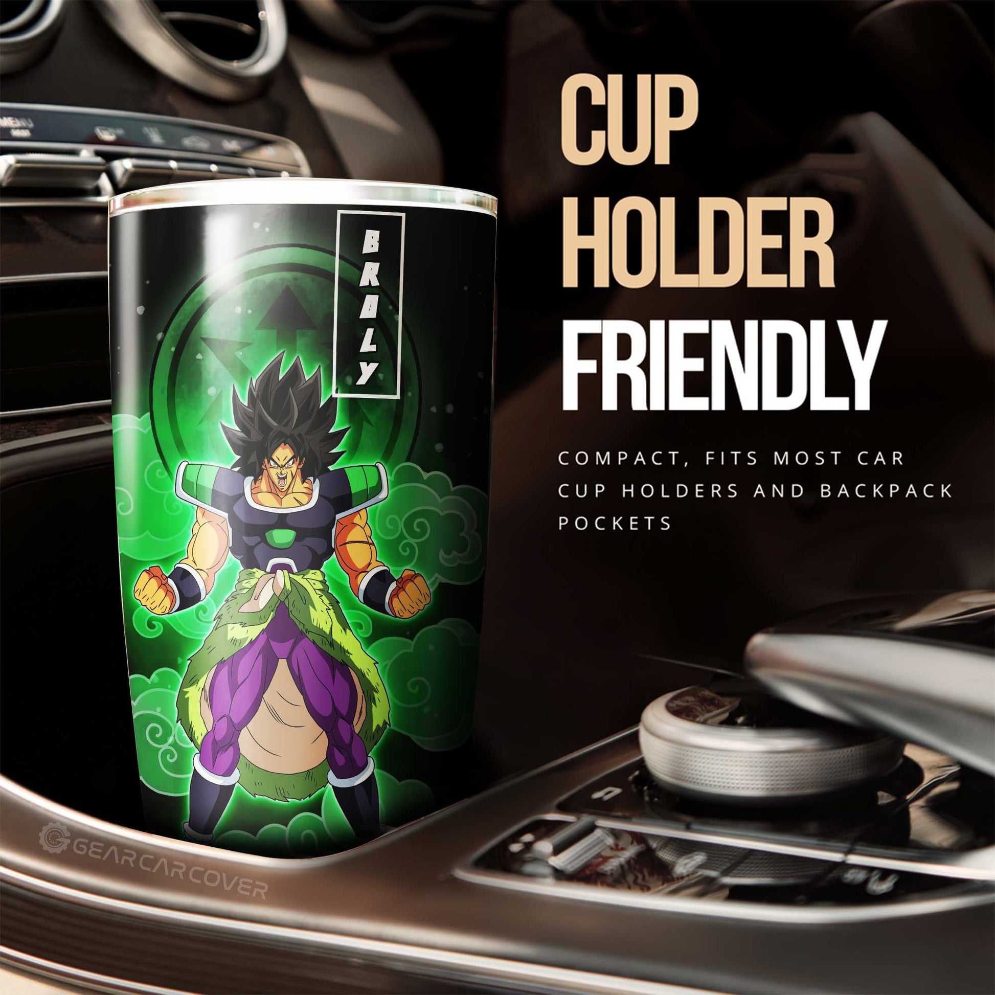 Broly Tumbler Cup Custom Anime Dragon Ball Car Accessories - Gearcarcover - 2