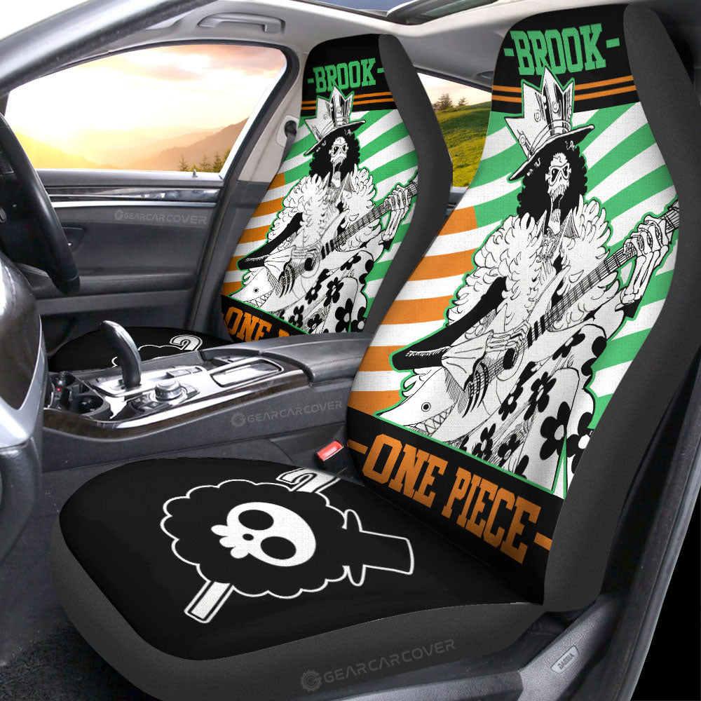 Brook Car Seat Covers Custom One Piece Anime Car Accessories - Gearcarcover - 3