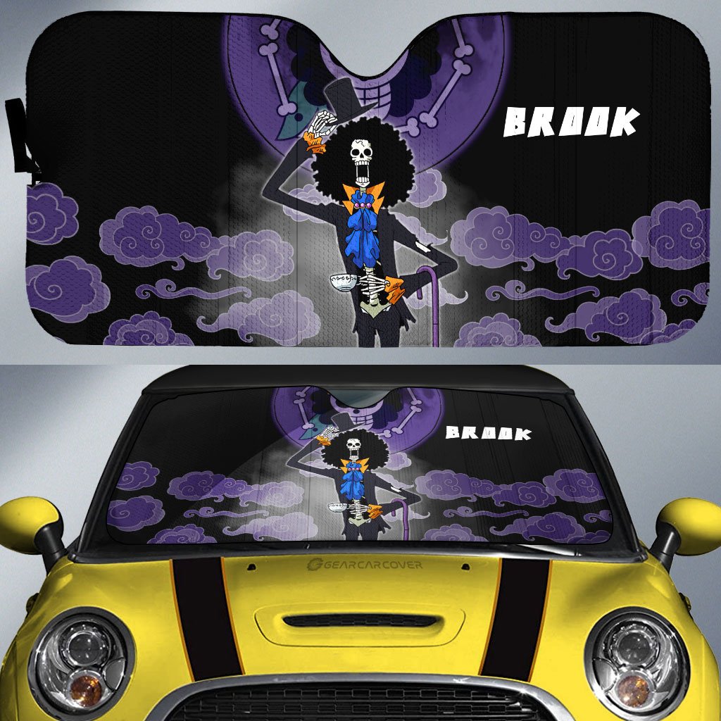 Brook Car Sunshade Custom Anime One Piece Car Accessories For Anime Fans - Gearcarcover - 1