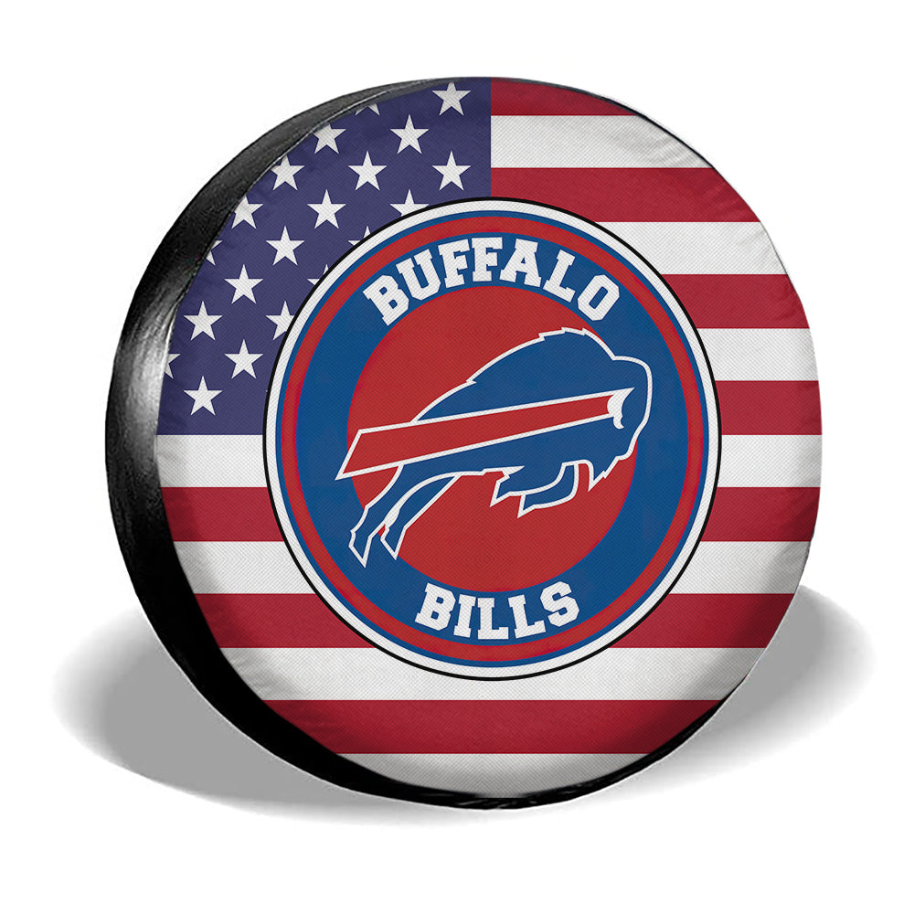 Buffalo Bills Spare Tire Covers Custom US Flag Style - Gearcarcover - 3