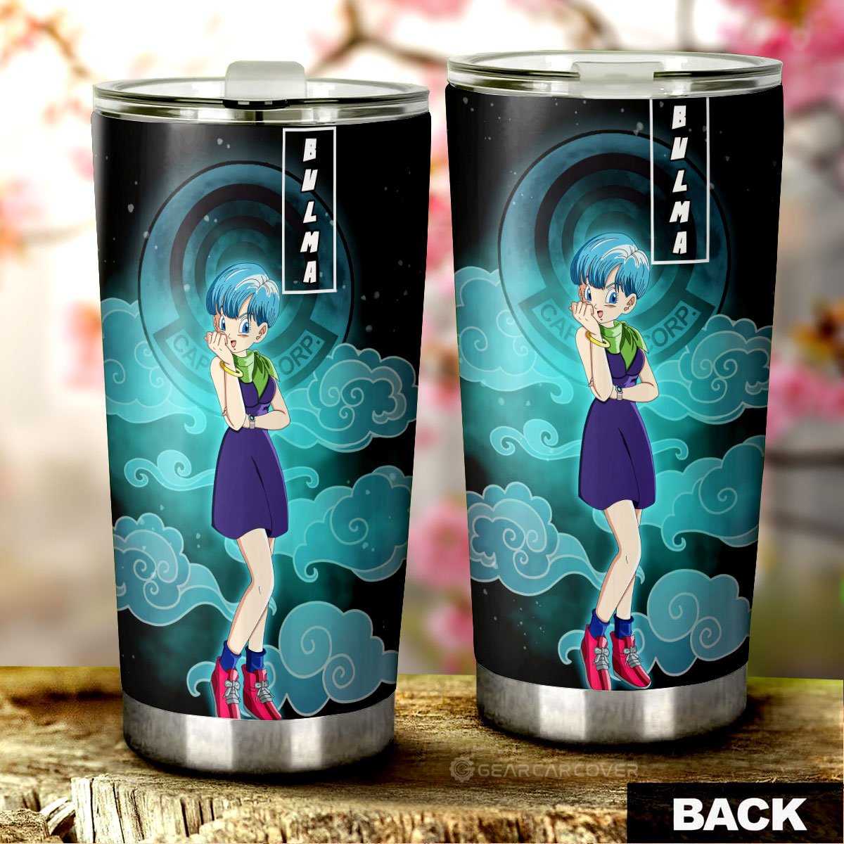 Bulma Tumbler Cup Custom Dragon Ball Anime Car Interior Accessories - Gearcarcover - 3