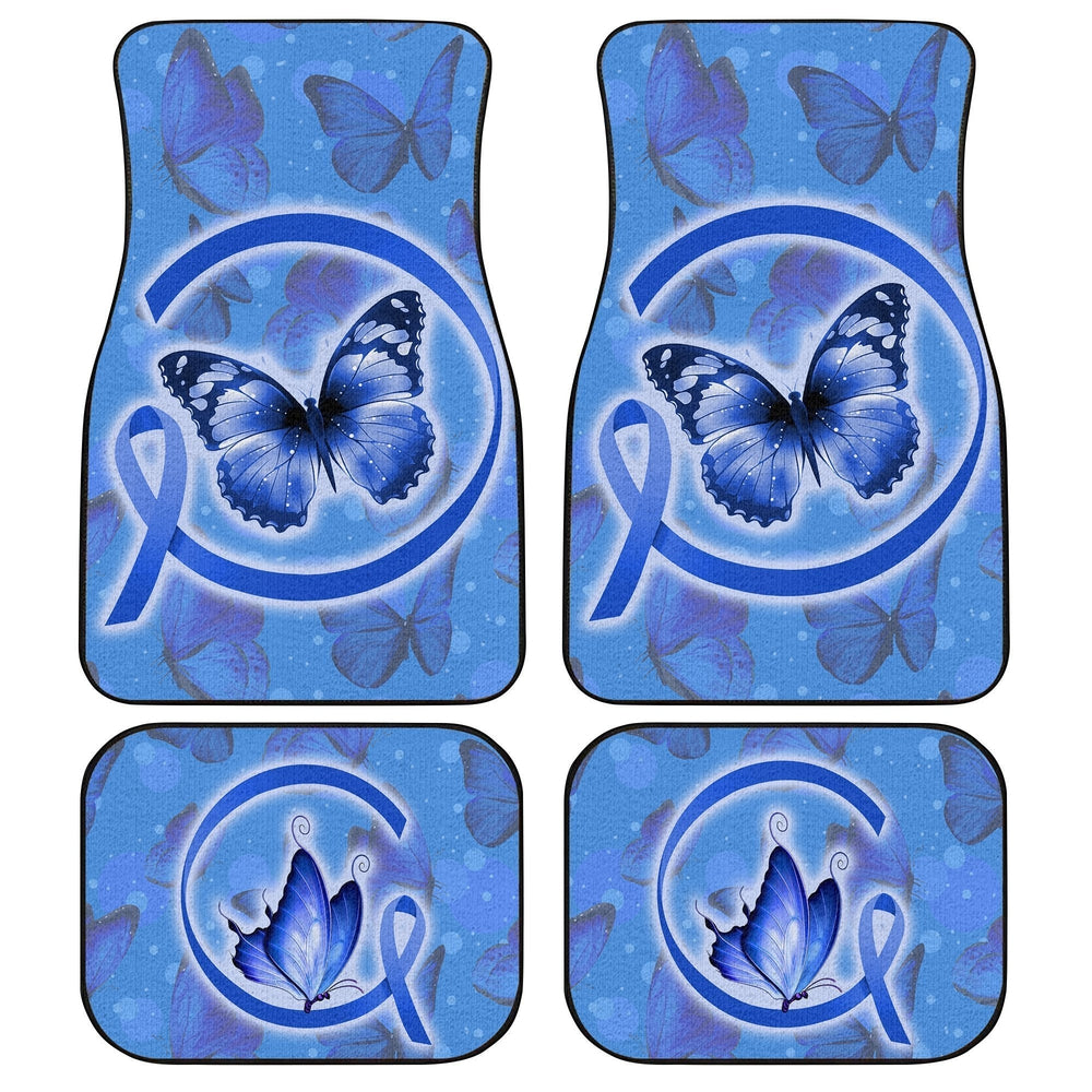 Butterfly Car Floor Mats Custom Colon Cancer Meaningful Car Accessories - Gearcarcover - 1