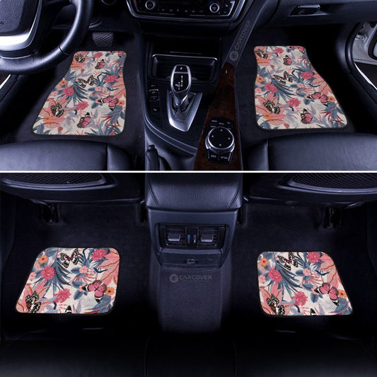 Butterfly Car Floor Mats Custom Vintage Hawaiian Car Accessories - Gearcarcover - 2