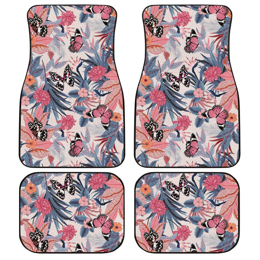 Butterfly Car Floor Mats Custom Vintage Hawaiian Car Accessories - Gearcarcover - 1