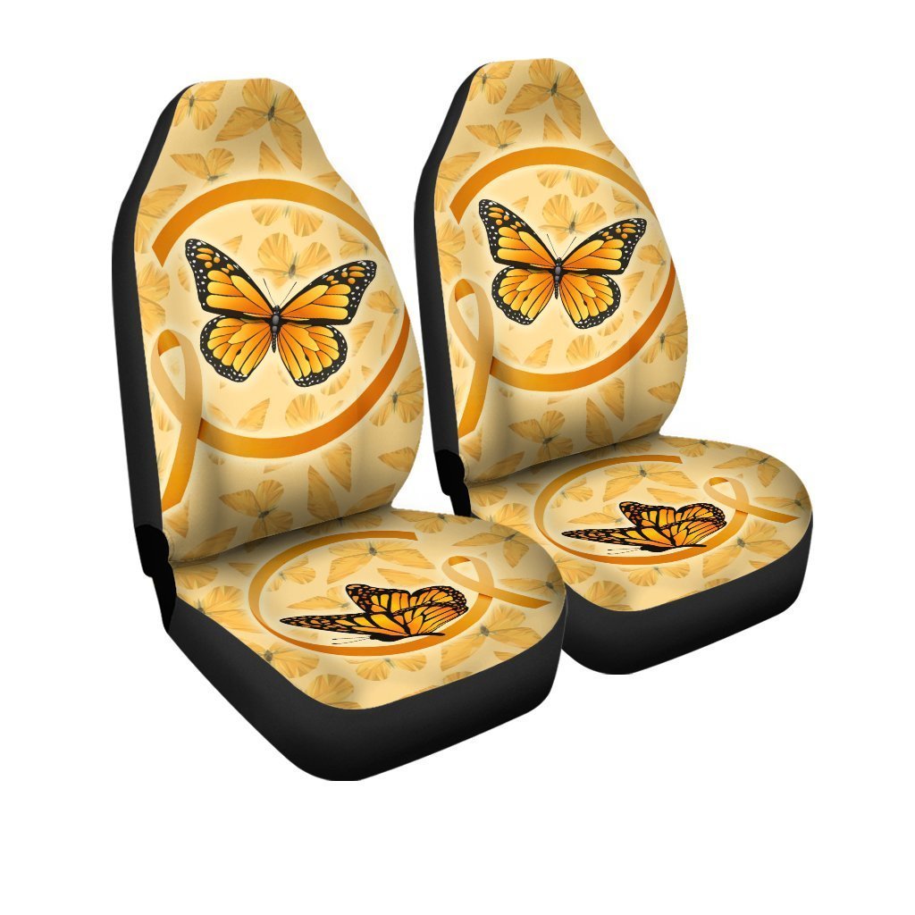 Butterfly Car Seat Covers Custom Apprendix Cancer Car Accessories Meaningful Gifts - Gearcarcover - 3