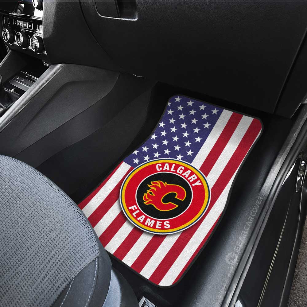 Calgary Flames Car Floor Mats Custom Car Decor Accessories - Gearcarcover - 3