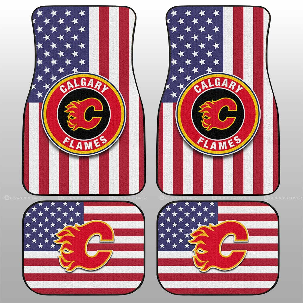 Calgary Flames Car Floor Mats Custom Car Decor Accessories - Gearcarcover - 1