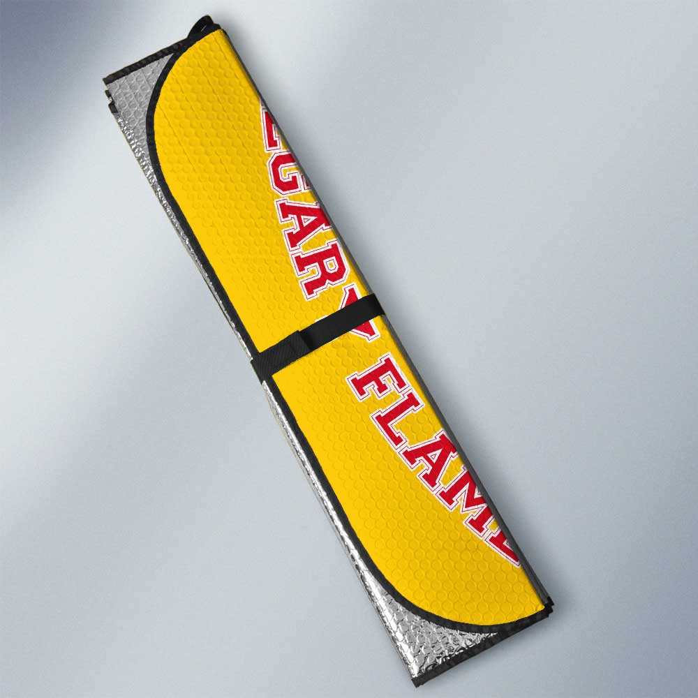 Calgary Flames Car Sunshade Custom Car Accessories For Fans - Gearcarcover - 3