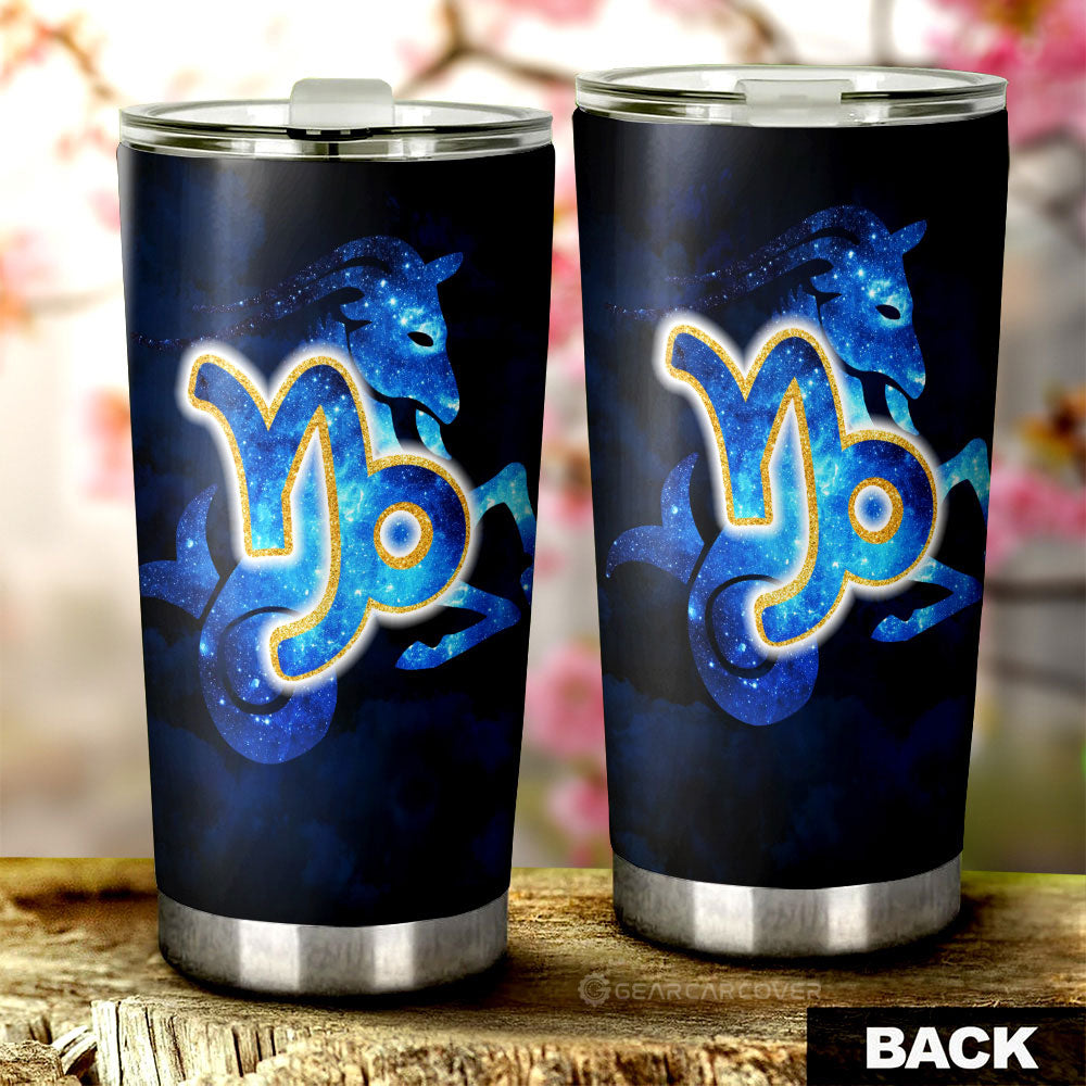 Capricorn Tumbler Cup Custom Name Zodiac Car Interior Accessories - Gearcarcover - 3