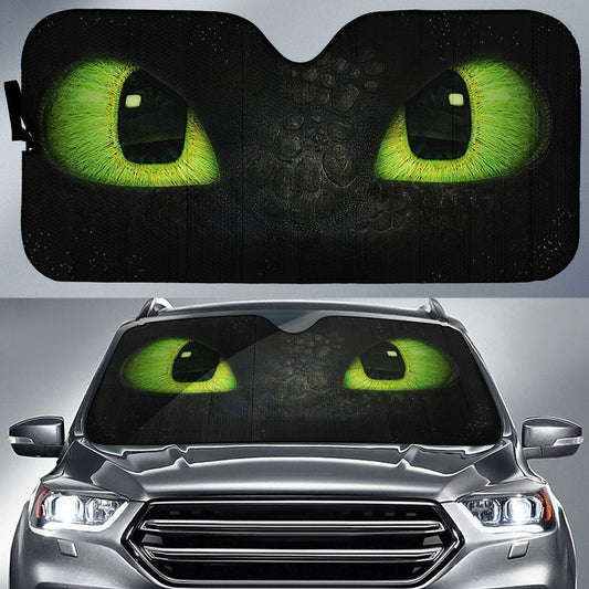 Car Sunshade Night Fury Dragon Eyes Car Accessories - Gearcarcover - 1