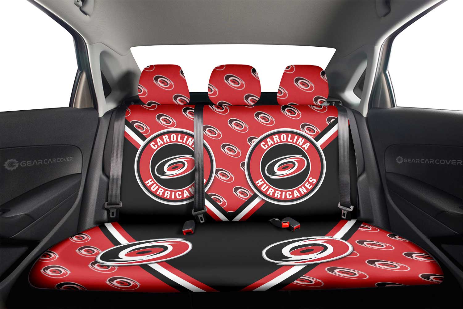 Carolina Hurricanes Car Back Seat Cover Custom Car Accessories For Fans - Gearcarcover - 2
