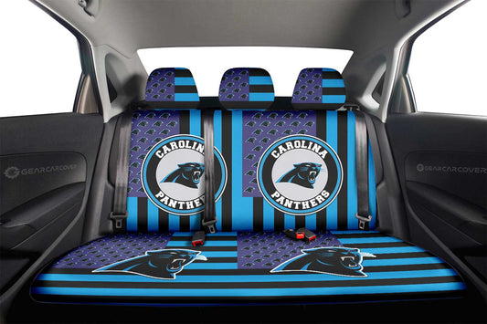 Carolina Panthers Car Back Seat Cover Custom US Flag Style - Gearcarcover - 2