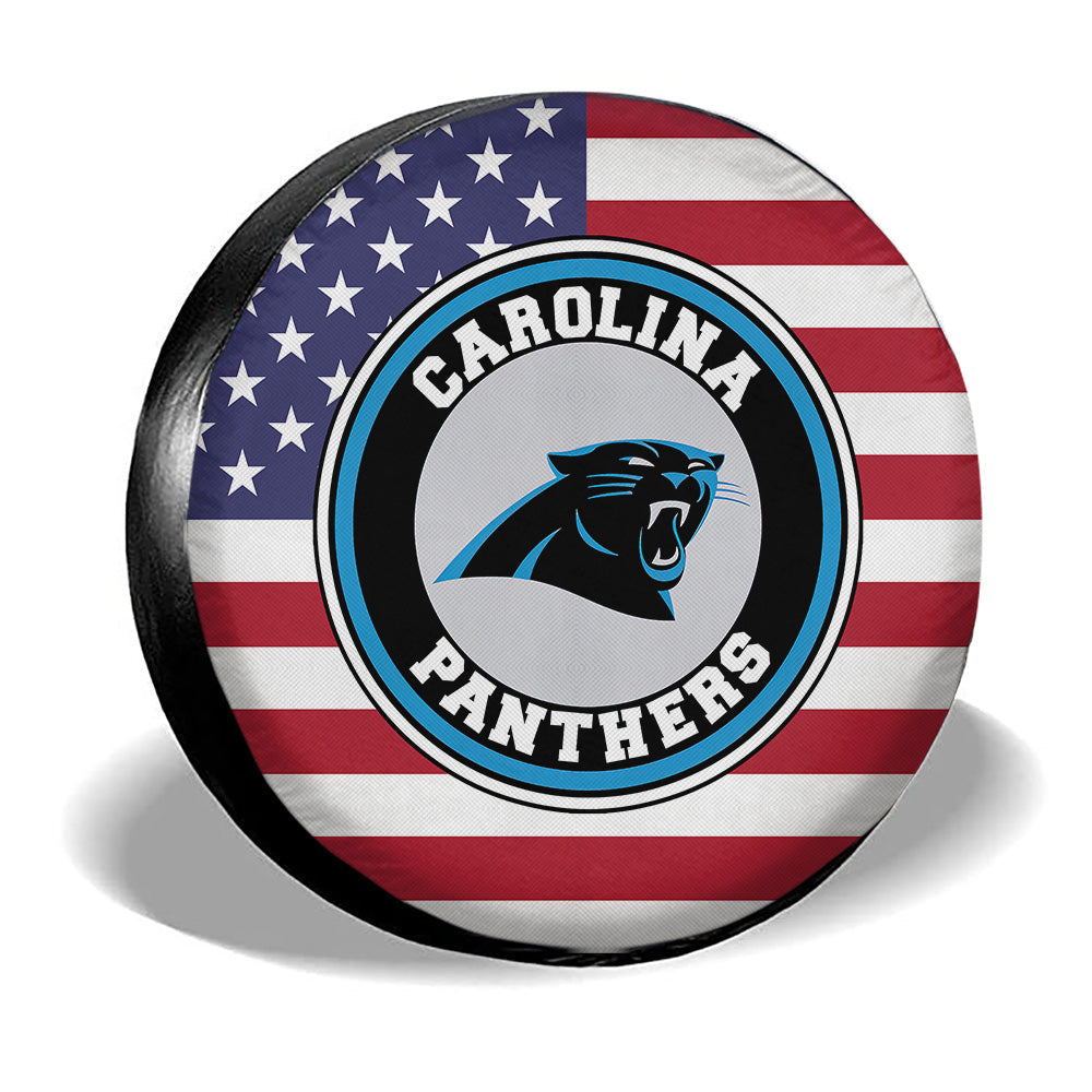 Carolina Panthers Spare Tire Covers Custom US Flag Style - Gearcarcover - 3
