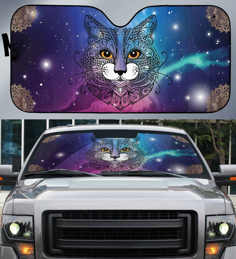 Cat Mandala Car Sunshade Custom Car Interior Accessories - Gearcarcover - 1
