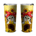 Cat Sunflower Custom Tumbler Stainless Steel - Gearcarcover - 4