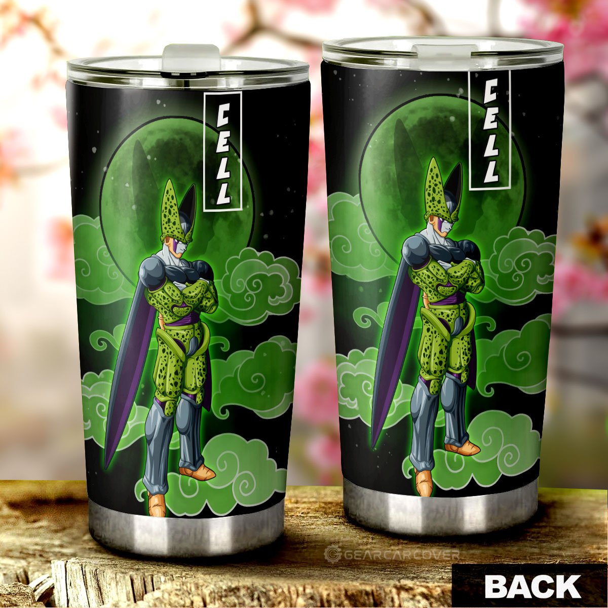 Cell Tumbler Cup Custom Dragon Ball Anime Car Interior Accessories - Gearcarcover - 3