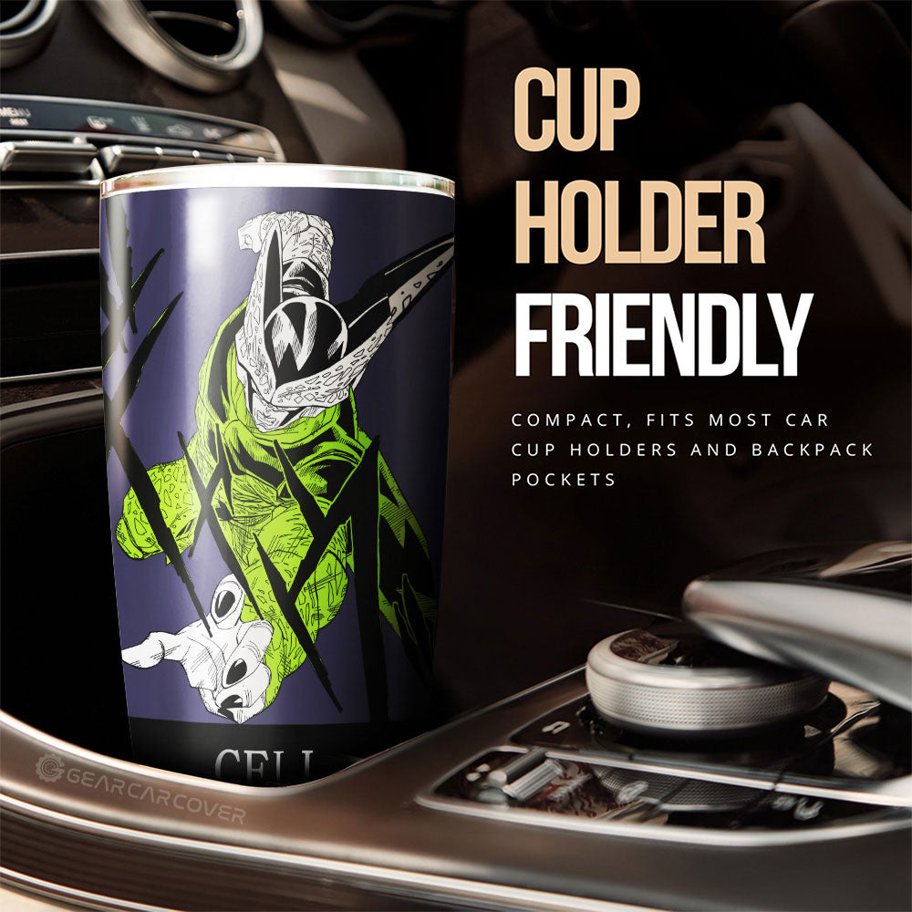 Cell Tumbler Cup Custom Dragon Ball Anime Manga Color Style - Gearcarcover - 3