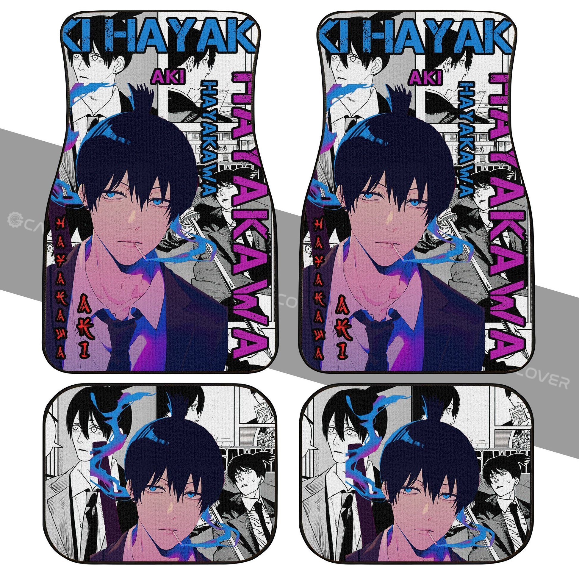 Chainsaw Man Aki Hayakawa Car Floor Mats Custom Anime Car Interior Accessories - Gearcarcover - 2
