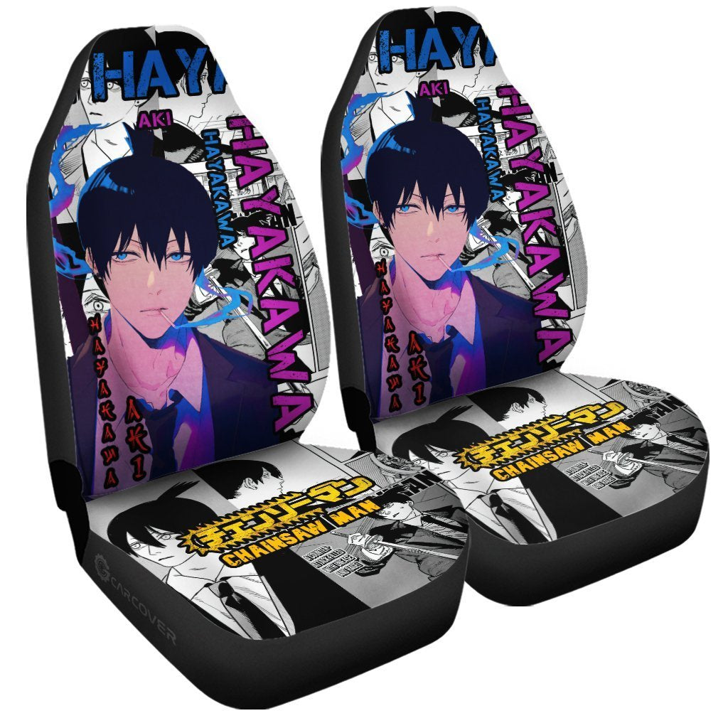 Chainsaw Man Aki Hayakawa Car Seat Covers Custom Anime Car Interior Accessories - Gearcarcover - 3