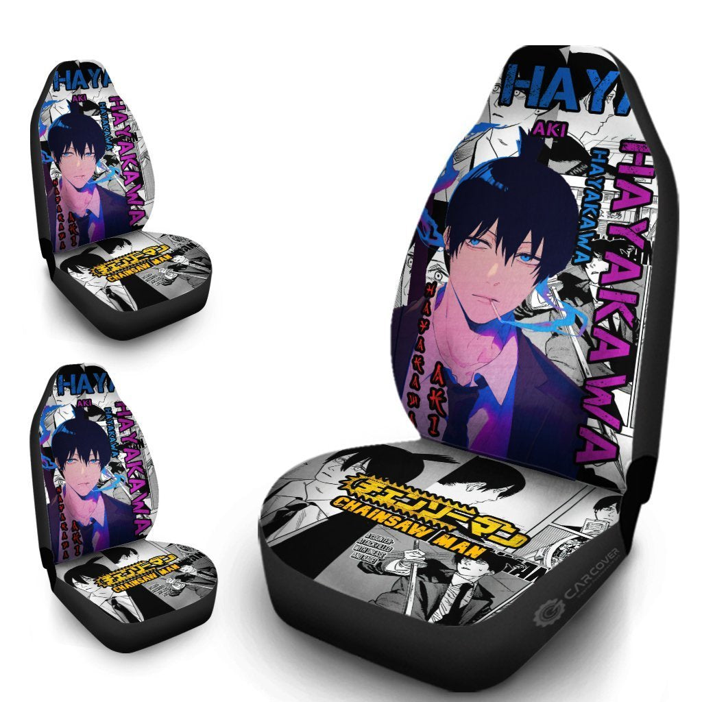 Chainsaw Man Aki Hayakawa Car Seat Covers Custom Anime Car Interior Accessories - Gearcarcover - 4
