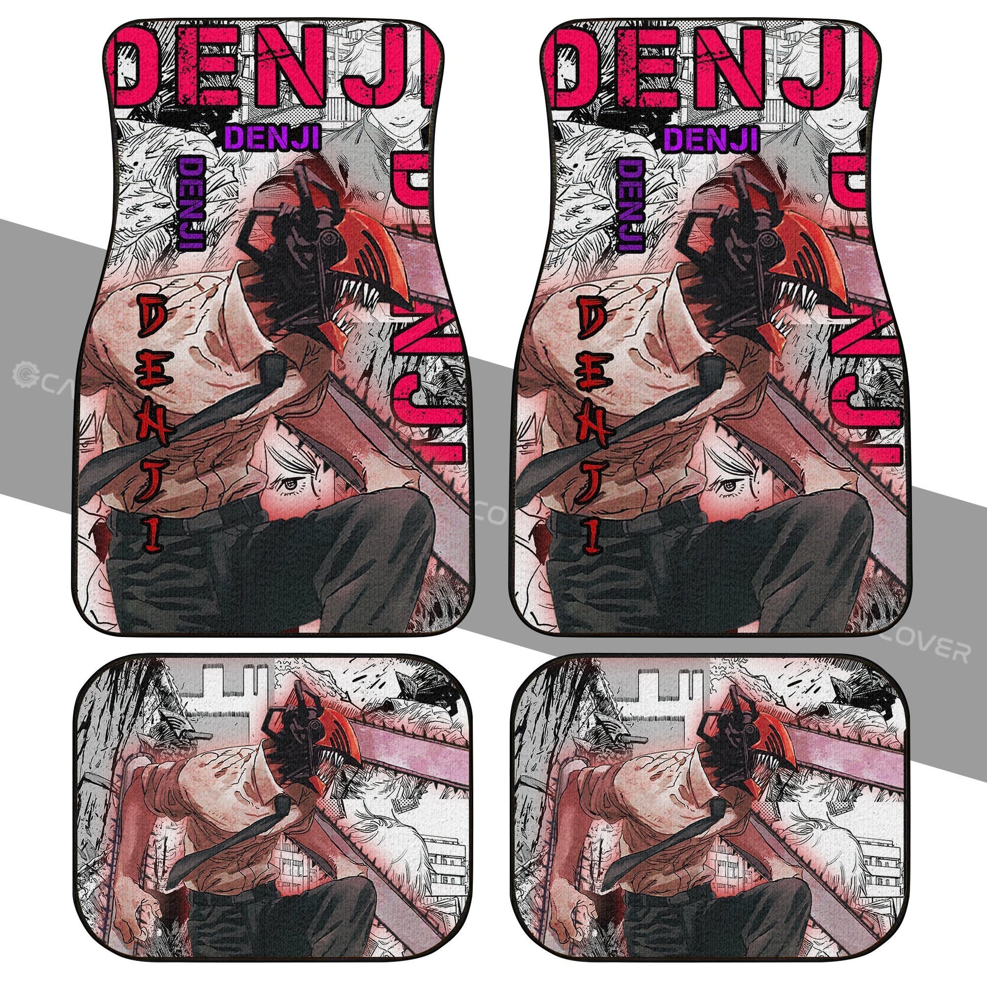 Chainsaw Man Denji Car Floor Mats Custom Anime Car Interior Accessories - Gearcarcover - 2