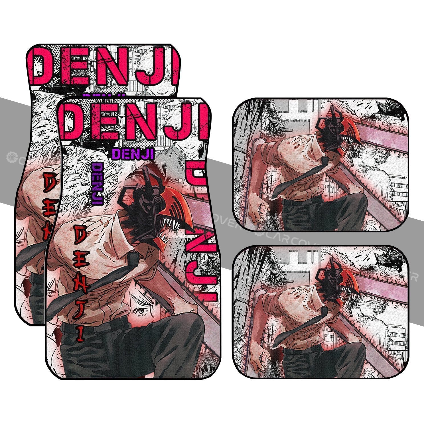 Chainsaw Man Denji Car Floor Mats Custom Anime Car Interior Accessories - Gearcarcover - 1