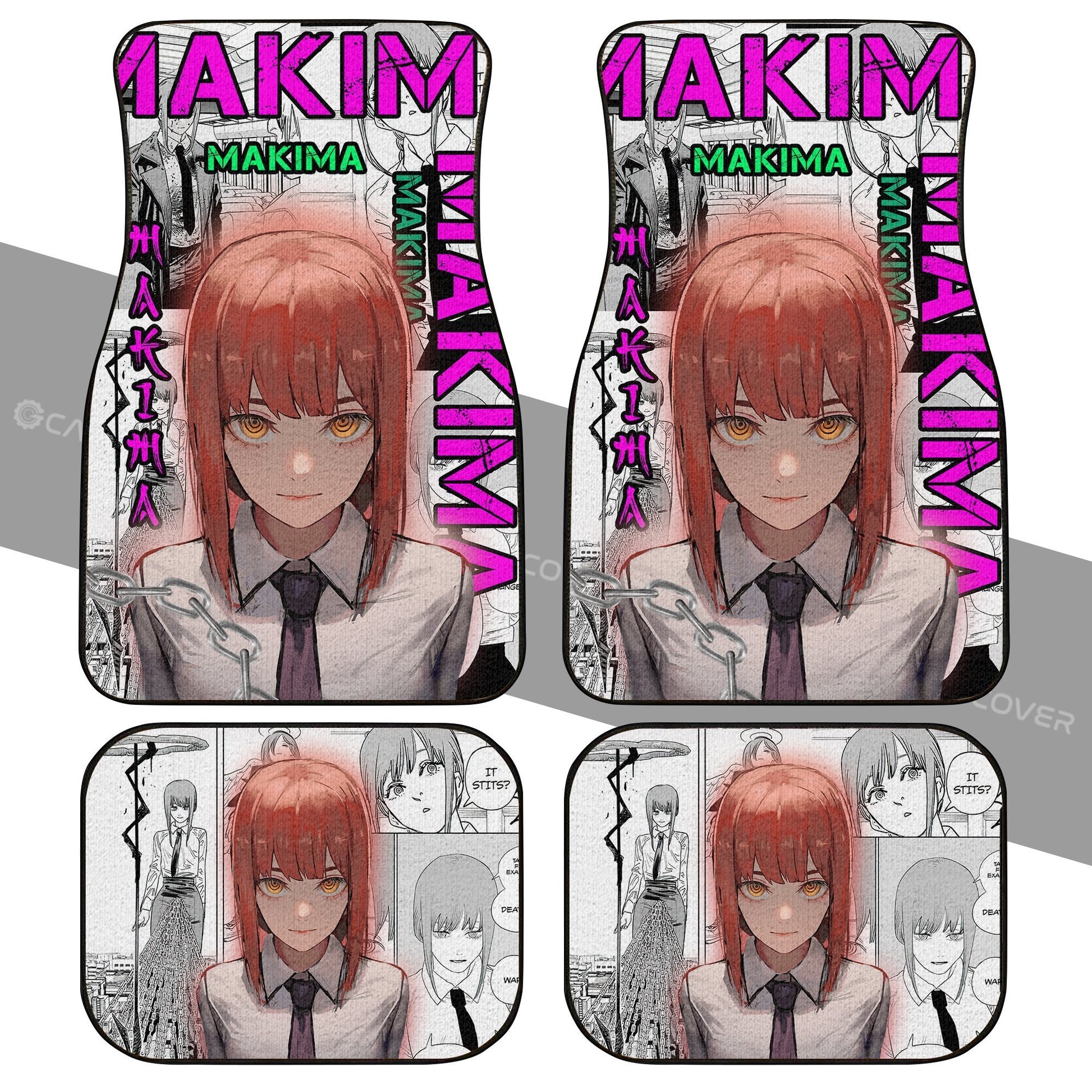 Chainsaw Man Makima Car Floor Mats Custom Anime Car Interior Accessories - Gearcarcover - 2