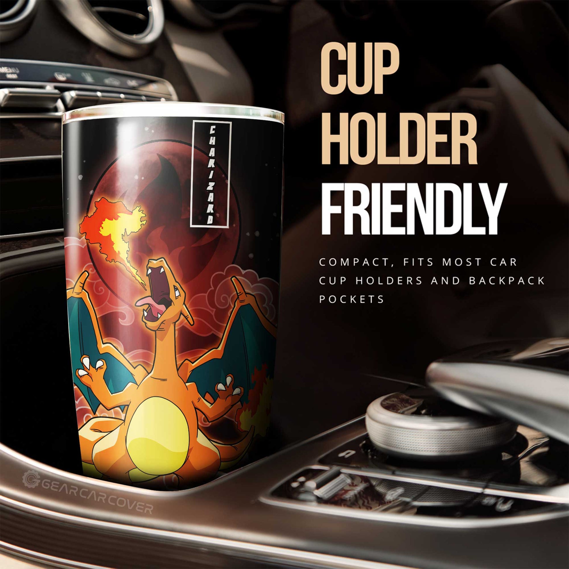 Charizard Tumbler Cup Custom Anime Pokemon - Gearcarcover - 2