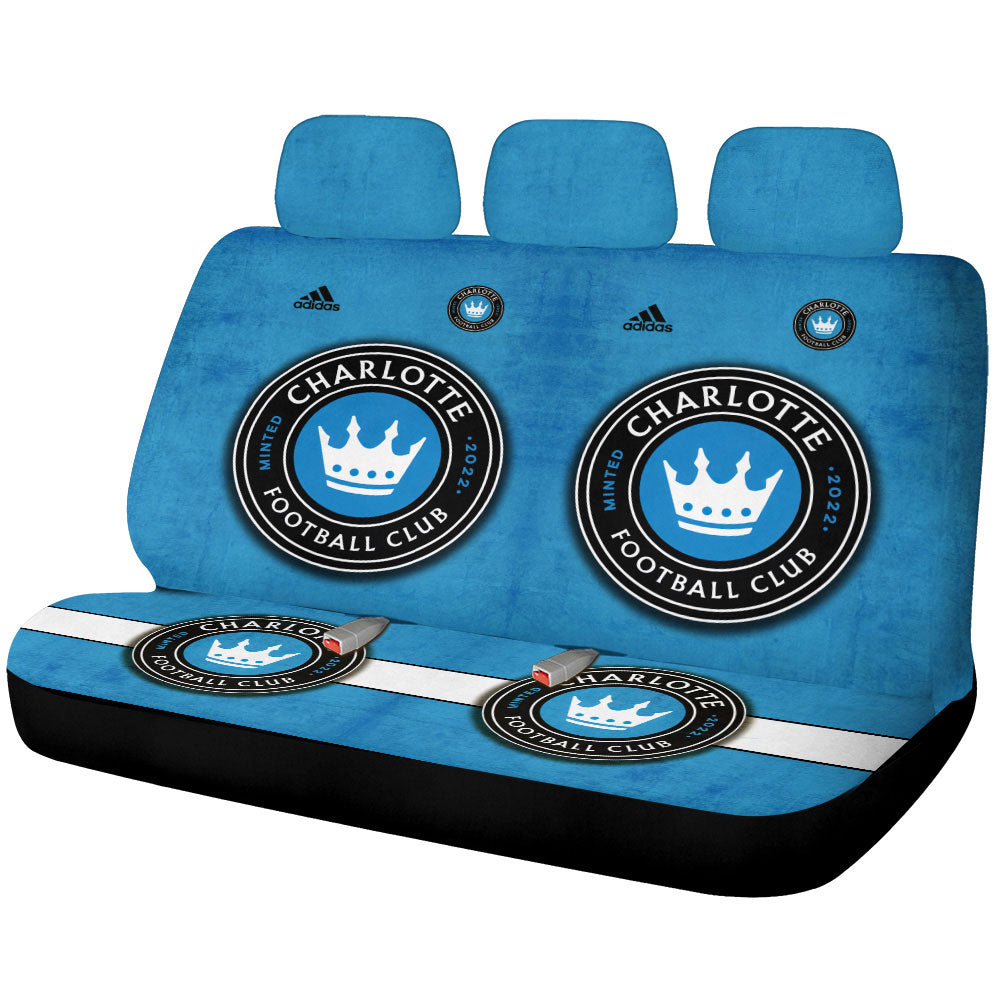 Charlotte FC Car Back Seat Covers Custom Car Accessories For Fans - Gearcarcover - 2