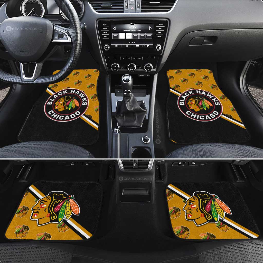 Chicago Blackhawks Car Floor Mats Custom Car Accessories For Fans - Gearcarcover - 2