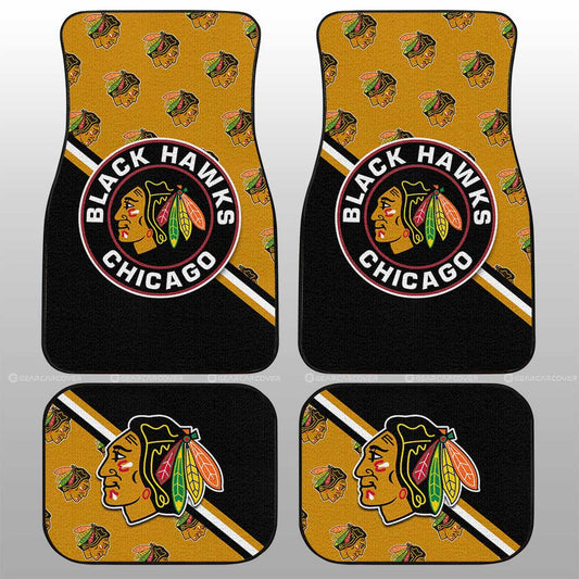 Chicago Blackhawks Car Floor Mats Custom Car Accessories For Fans - Gearcarcover - 1