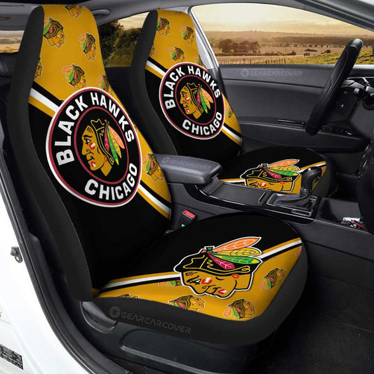 Chicago Blackhawks Car Seat Covers Custom Car Accessories For Fans - Gearcarcover - 1