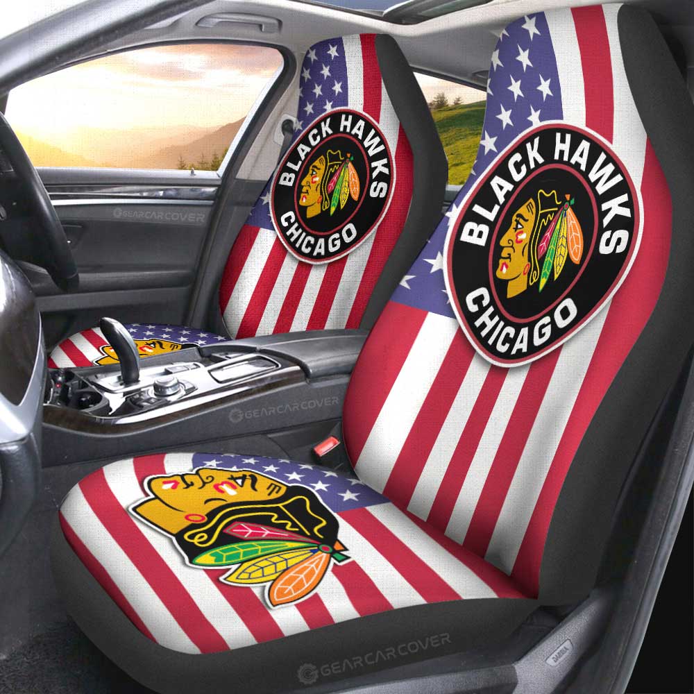 Chicago Blackhawks Car Seat Covers Custom Car Decor Accessories - Gearcarcover - 2