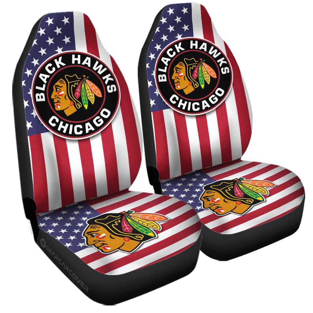 Chicago Blackhawks Car Seat Covers Custom Car Decor Accessories - Gearcarcover - 3