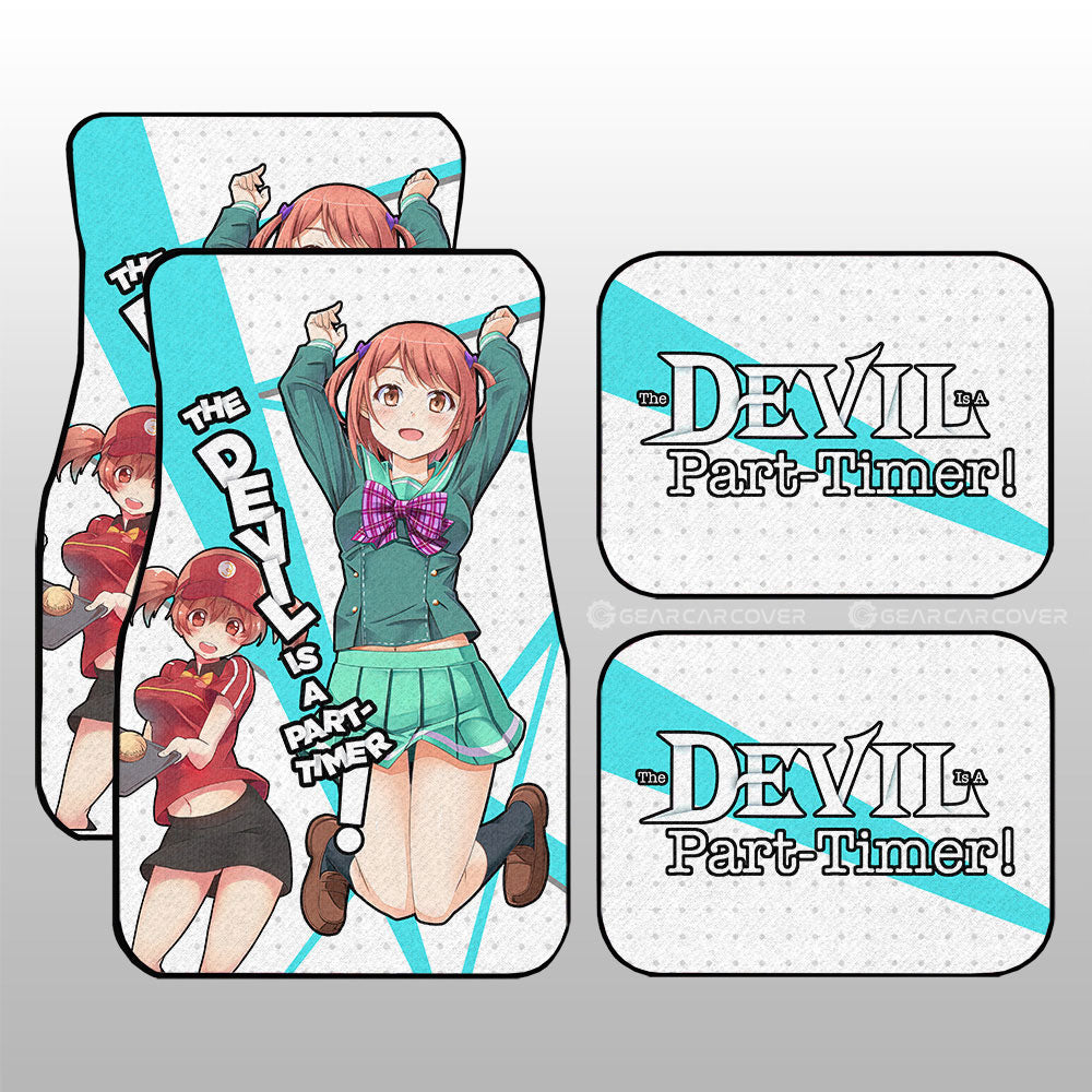 Chiho Sasaki Car Floor Mats Custom The Devil Is a Part Timer Anime Car Accessories - Gearcarcover - 3