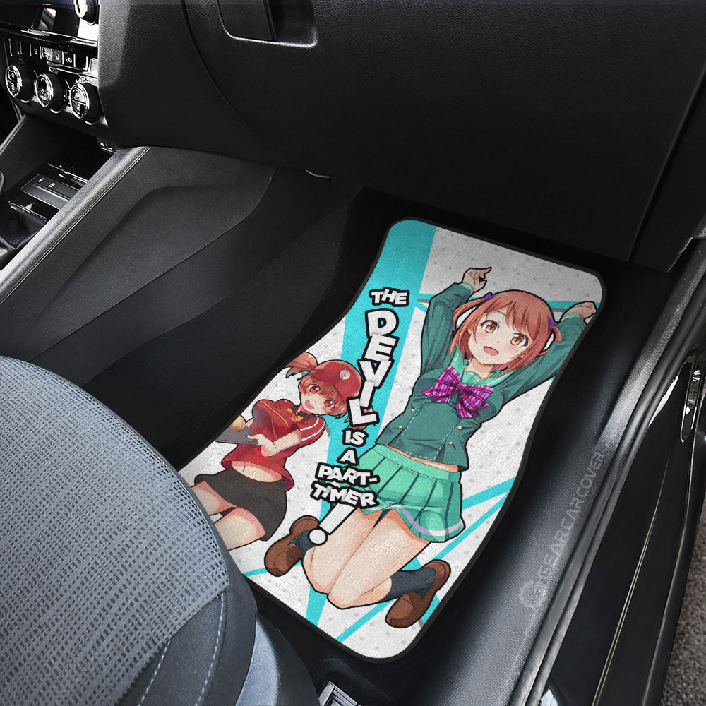 Chiho Sasaki Car Floor Mats Custom The Devil Is a Part Timer Anime Car Accessories - Gearcarcover - 4