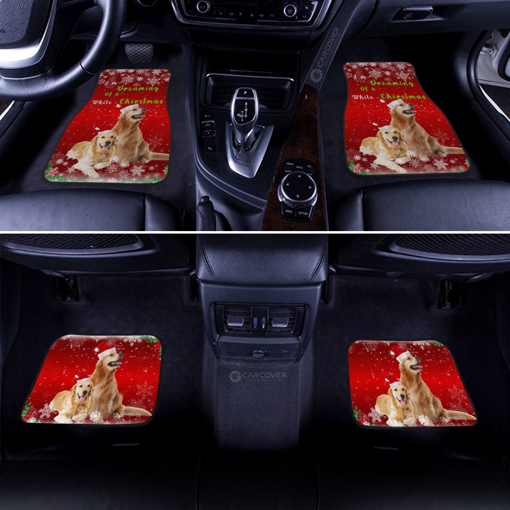 Christmas Golden Retrievers Car Floor Mats Custom Dog Car Interior Accessories - Gearcarcover - 3
