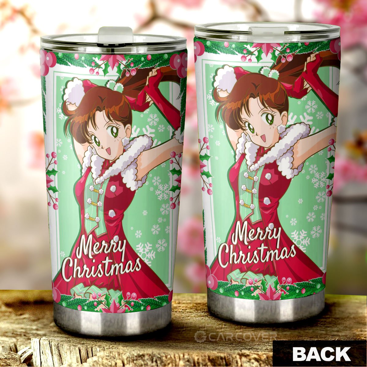 Christmas Sailor Jupiter Tumbler Cup Custom Anime Sailor Moon Car Accessories - Gearcarcover - 3