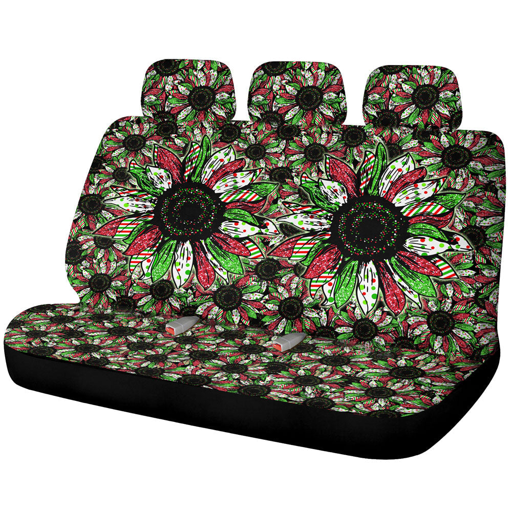Christmas Sunflower Car Back Seat Cover Custom Car Decoration - Gearcarcover - 1
