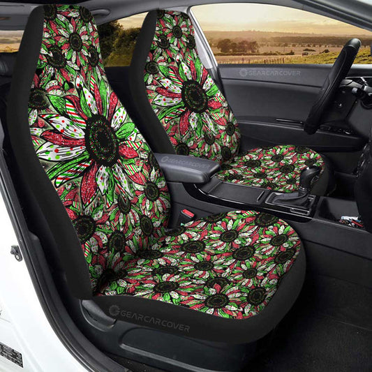 Christmas Sunflower Car Seat Covers Custom Car Decoration - Gearcarcover - 1