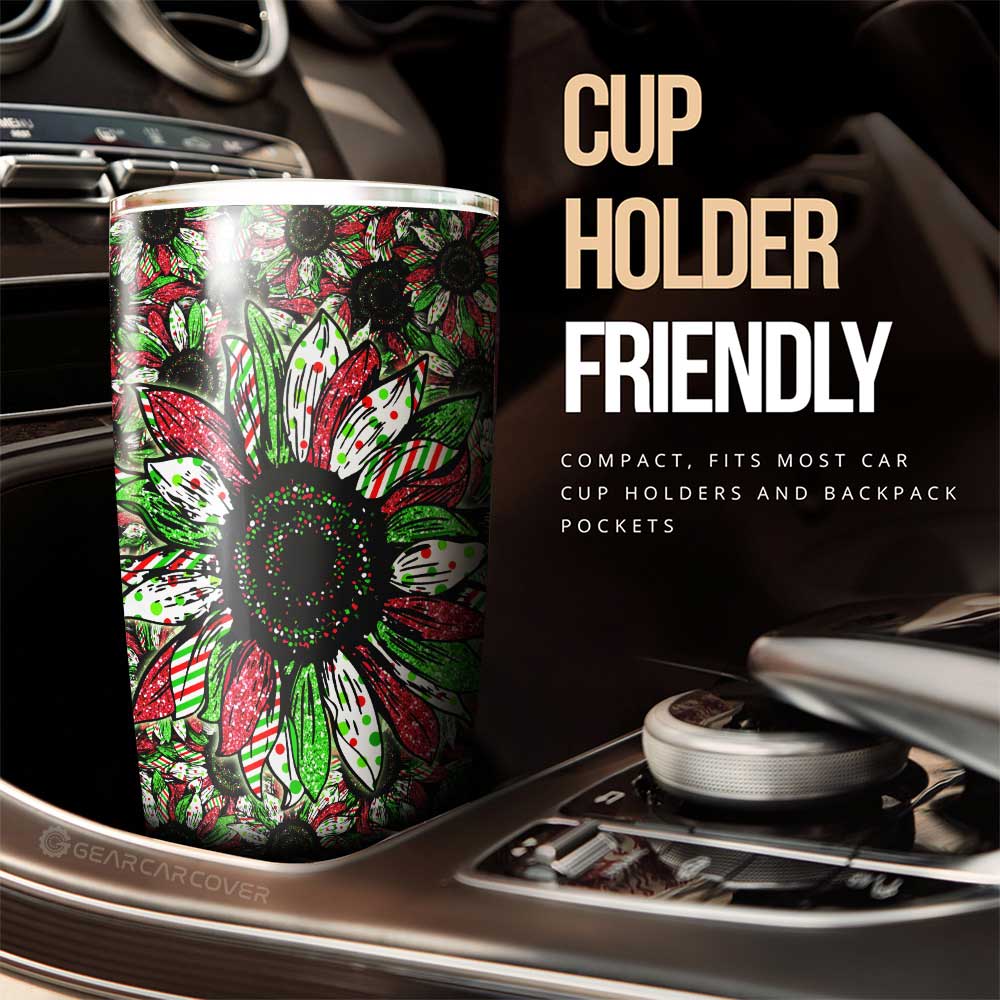 Christmas Sunflower Tumbler Cup Custom Car Decoration - Gearcarcover - 2