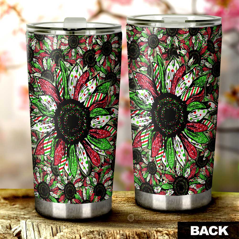 Christmas Sunflower Tumbler Cup Custom Car Decoration - Gearcarcover - 3